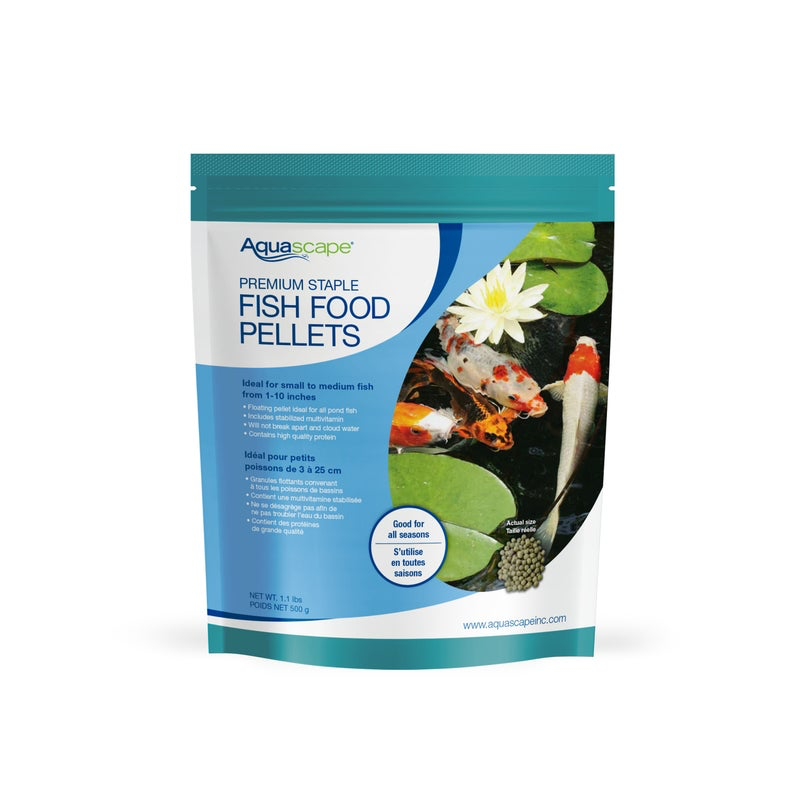 Premium Staple Fish Food Pellets-Small Pellets - 1.1 Lb / 500 G
